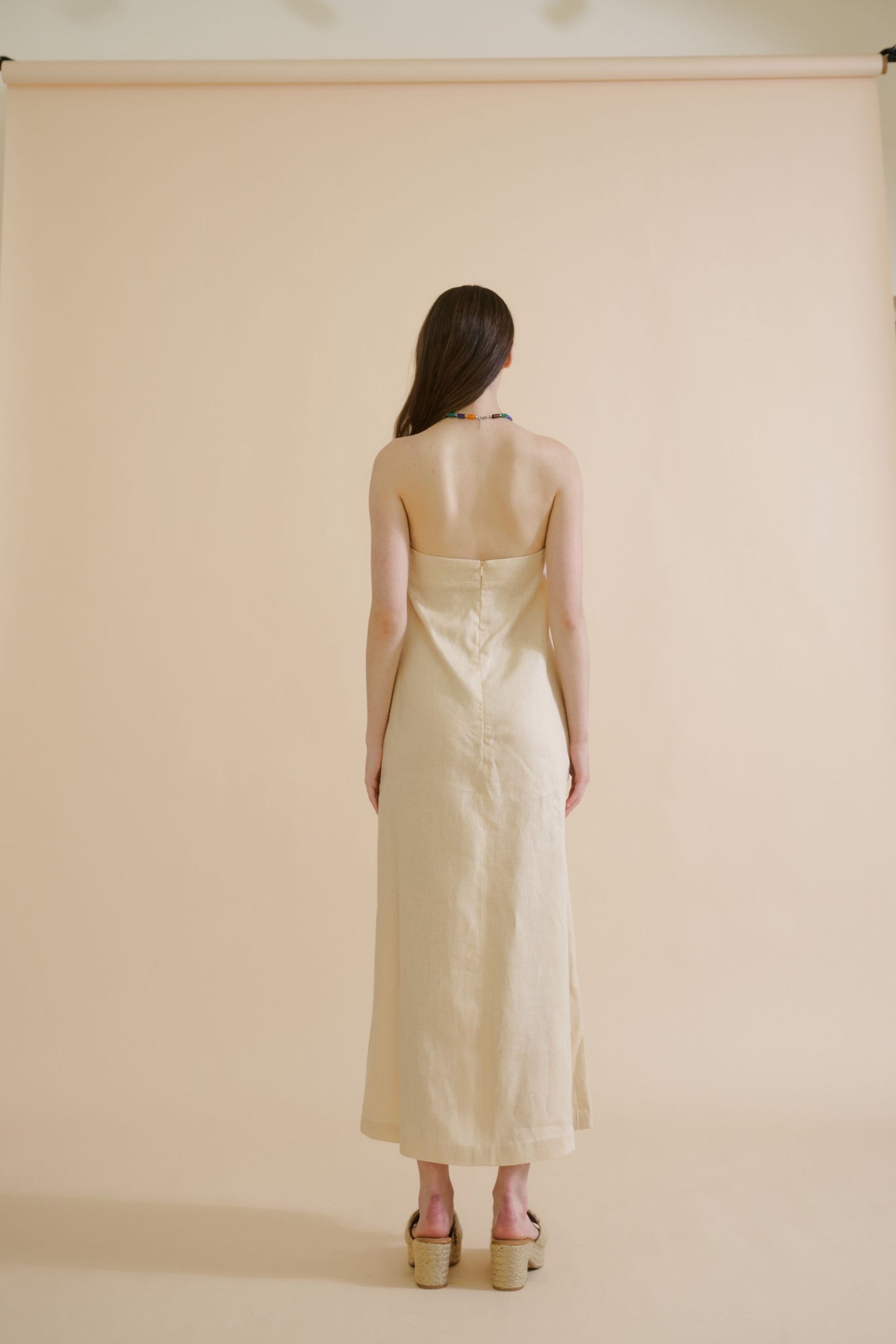 DANIELI STRAPLESS DRESS (IVORY)