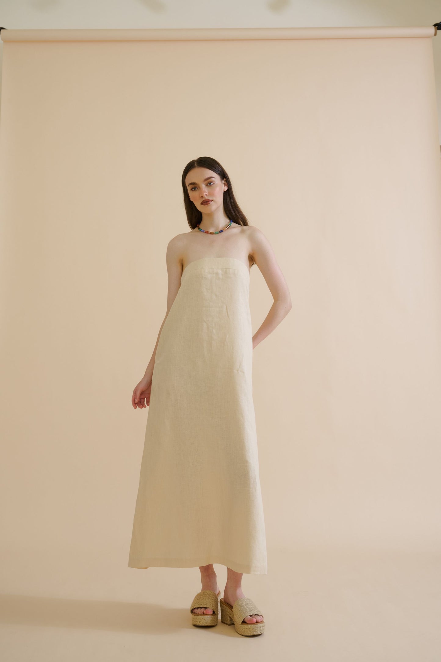 DANIELI STRAPLESS DRESS (IVORY)