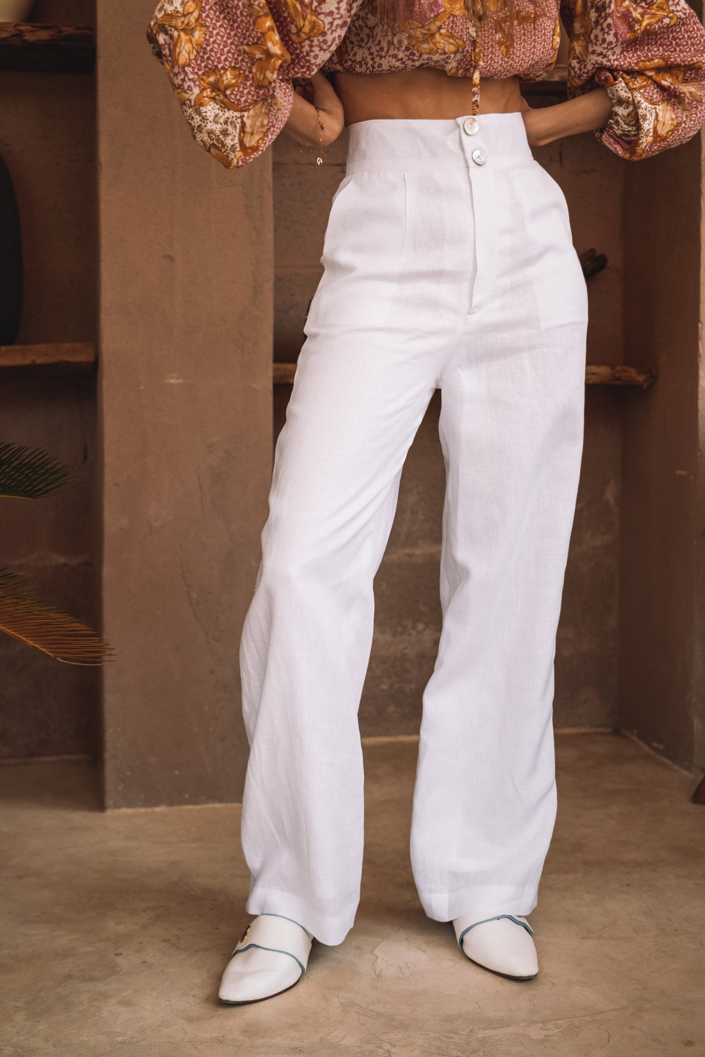 RANA TROUSER (POWDER WHITE)